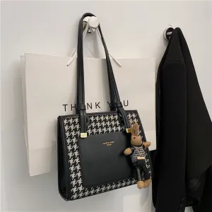 Paziye Rabbit Charm One Shoulder Tote Bag