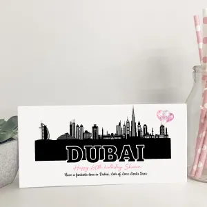 Personalised Birthday Card Money Gift Wallet Travel Voucher Dubai