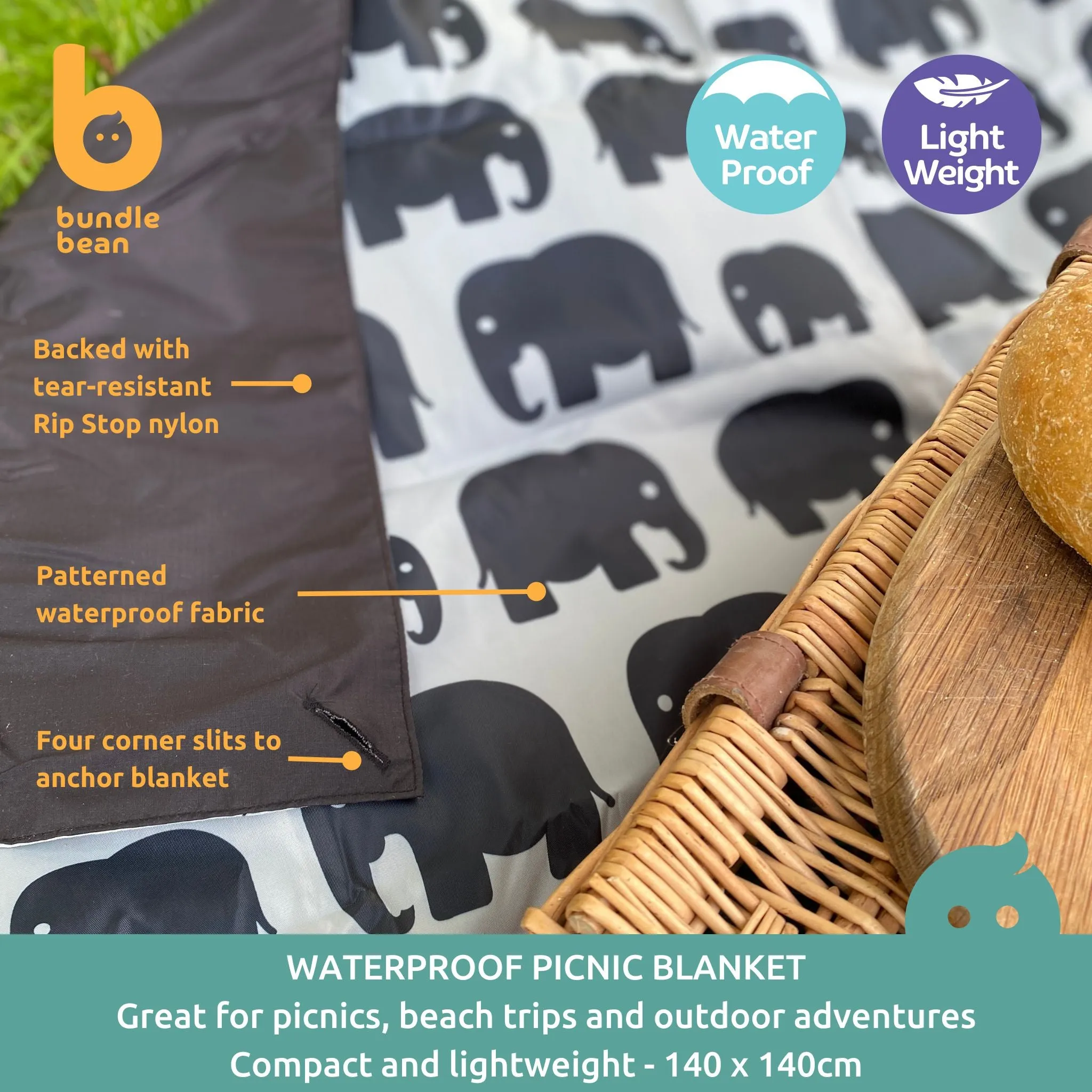 Picnic Blanket - GOLD GEOMETRIC