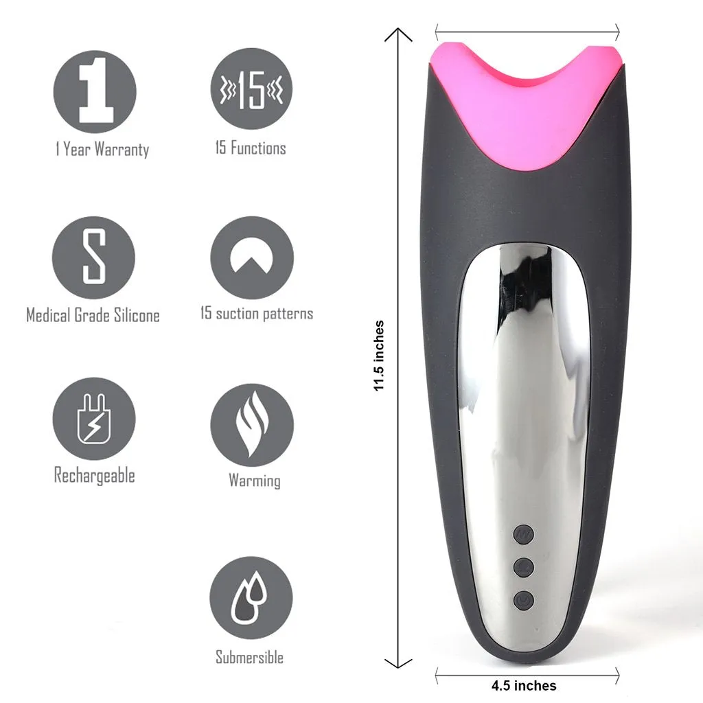 Piper Rechargeable Multi Function Masturbator W- Suction