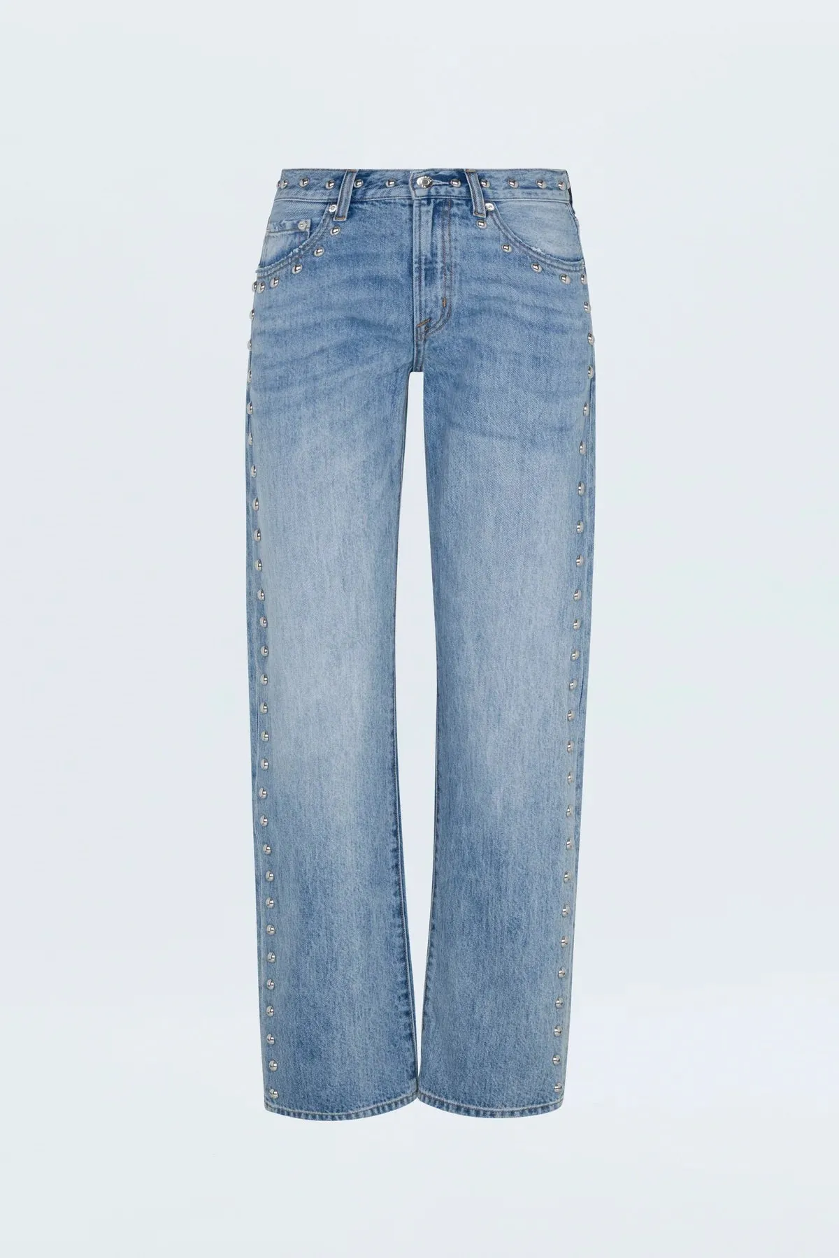 Pistola Lexi Mid Rise Bowed Straight Pant