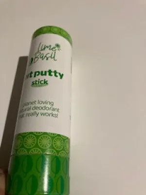 Pit Putty Natural Deodorant Stick - 80g -lime & basil