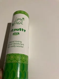 Pit Putty Natural Deodorant Stick - 80g -lime & basil