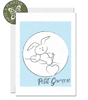 Plantable Baby Boy Card - Rabbit