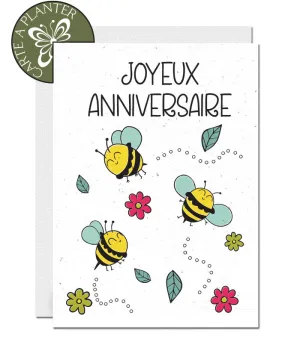 Plantable Birthday Card - Bees