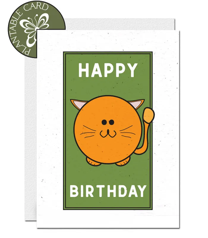 Plantable Birthday Card - Cat