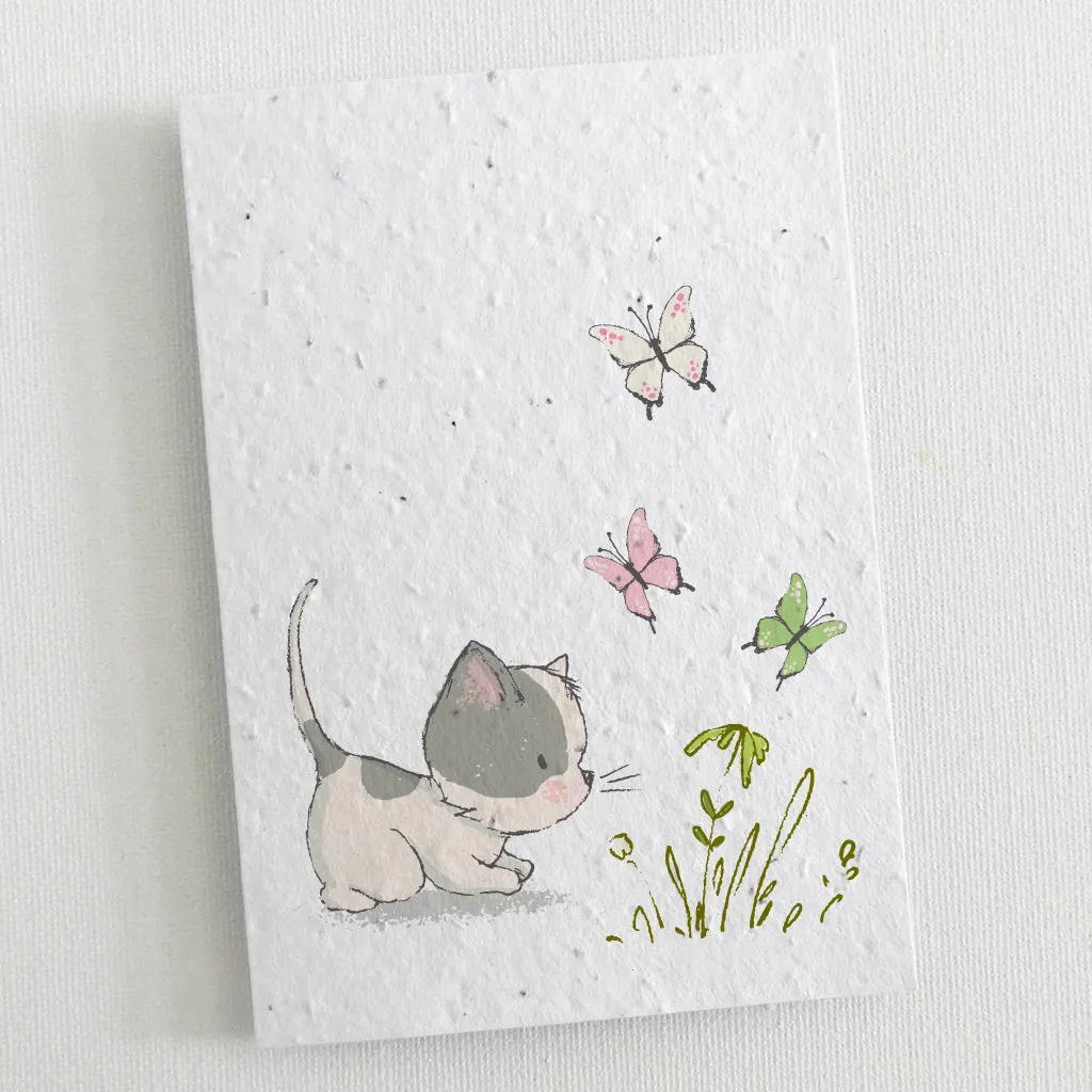 Plantable Blank Cards, set of 12 - Kittens