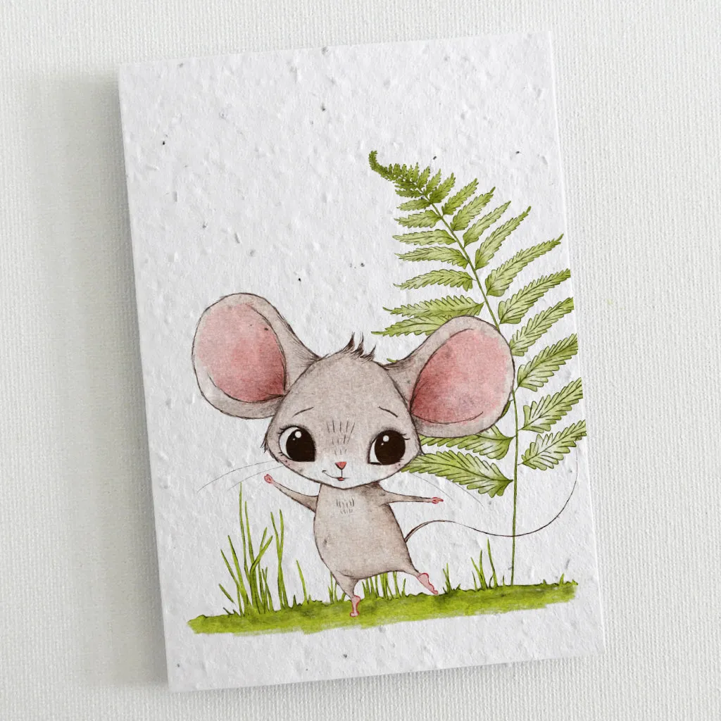 Plantable Blank Cards, set of 12 - Little Mice