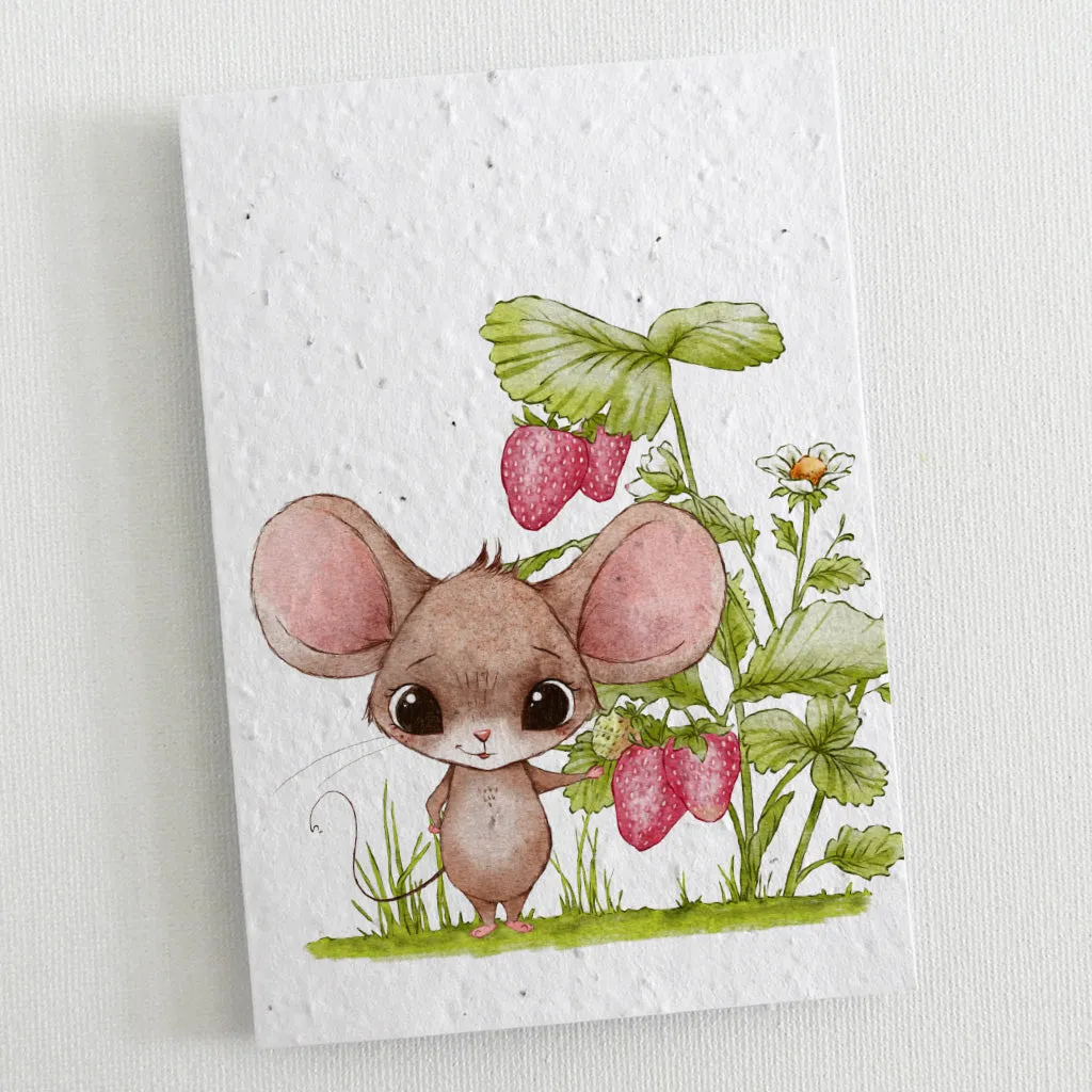 Plantable Blank Cards, set of 12 - Little Mice