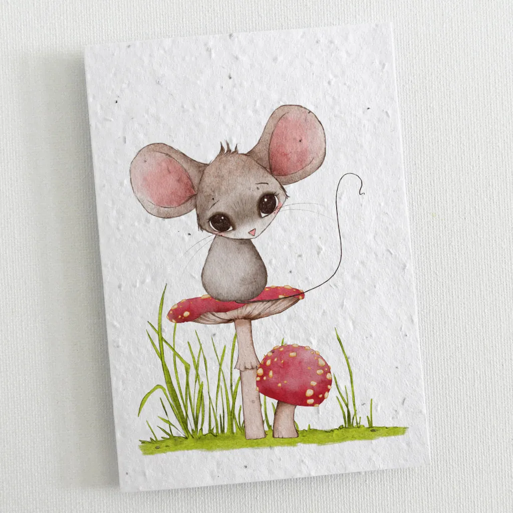Plantable Blank Cards, set of 12 - Little Mice
