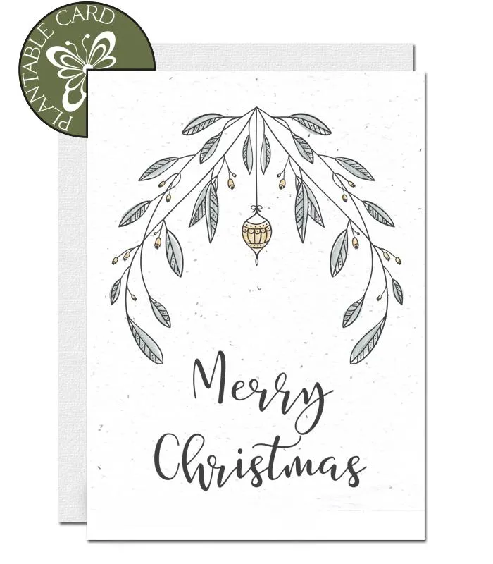 Plantable Christmas Card - Mistletoe