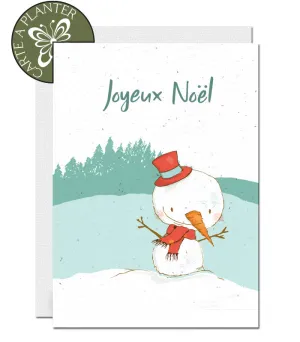 Plantable Christmas Card - The Happy Snowman
