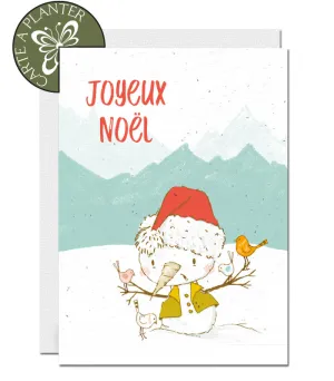 Plantable Christmas Card - The Snowman and the Birds