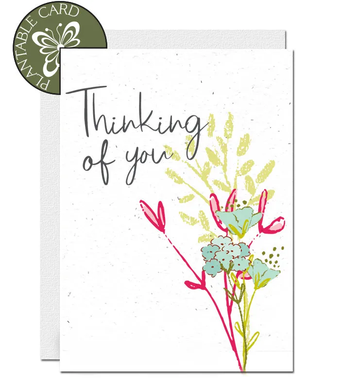 Plantable Condolence Card - Bouquet