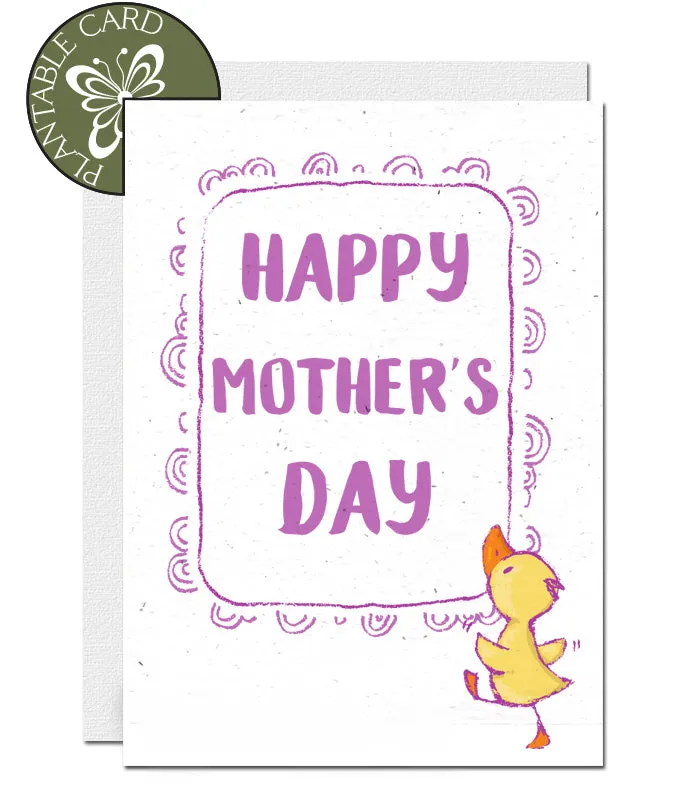 Plantable Mother's Day Card - Duckling
