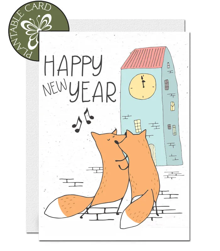 Plantable New Year Card - Midnight Dance