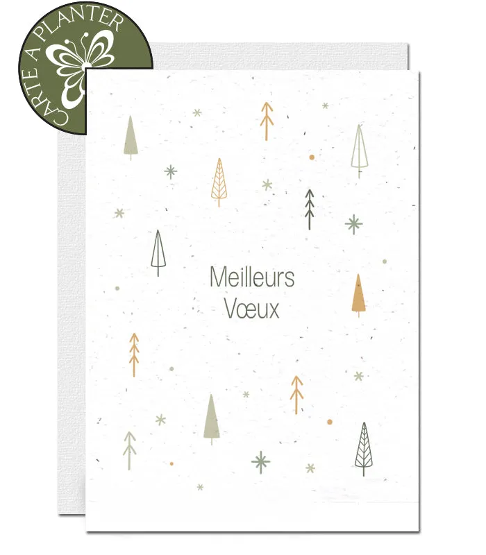 Plantable  New Year Card - Scandinavian Forest