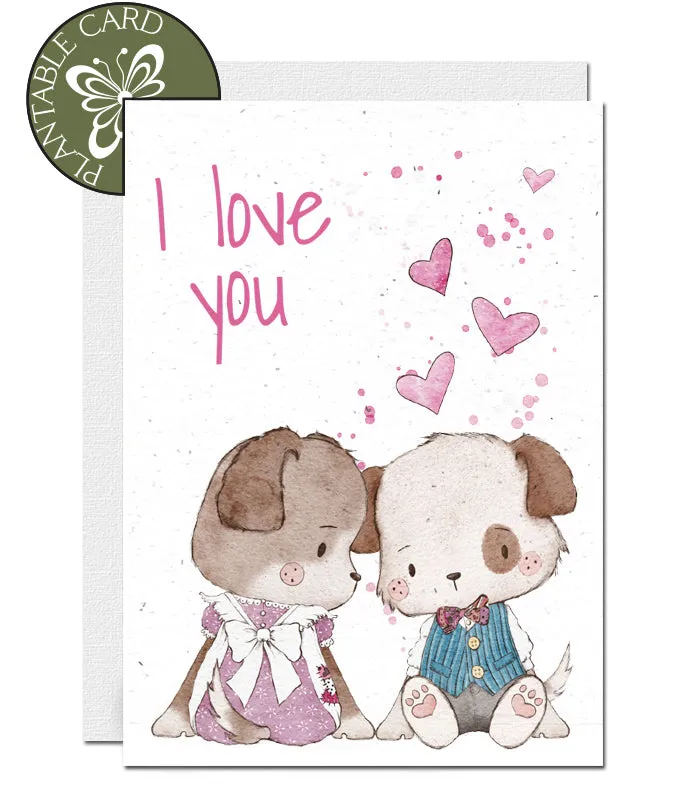 Plantable Valentines Day Card - Patchwork