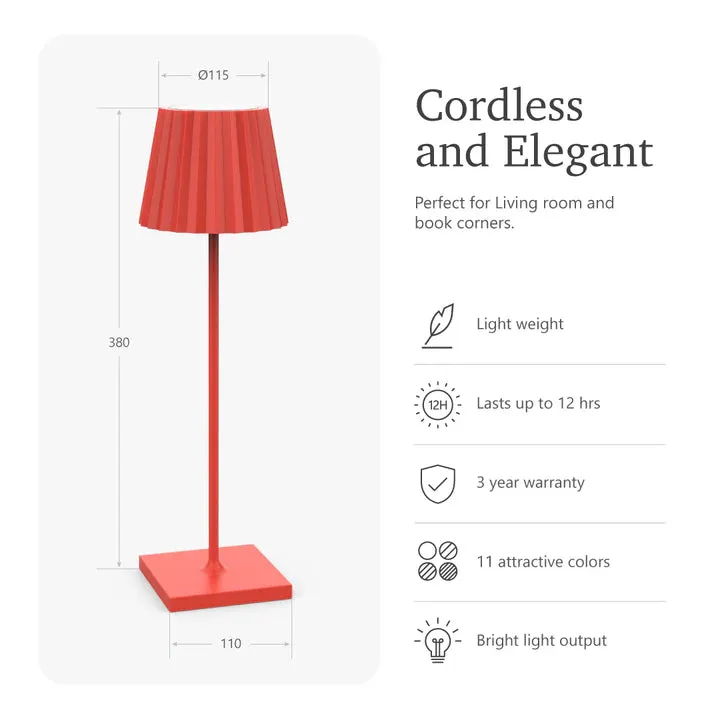 Plisse Luxurious Cordless Table Lamp