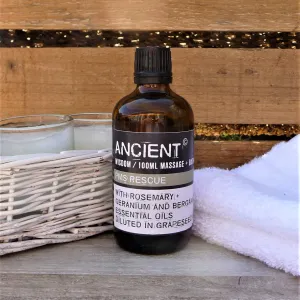 PMS Rescue Blend Rosemary, Geranium & Bergamot Massage & Bath Oil