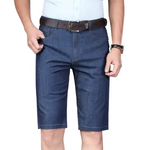 Pologize™ Elastic Straight Denim Shorts