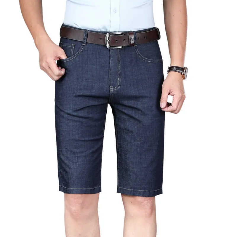 Pologize™ Elastic Straight Denim Shorts