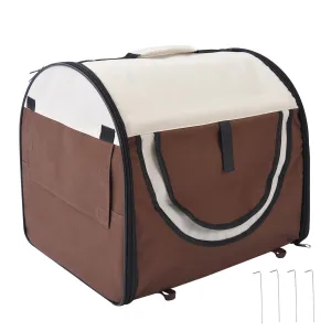 Portable Cat Carrier Folding Bag, 41H cm - Brown