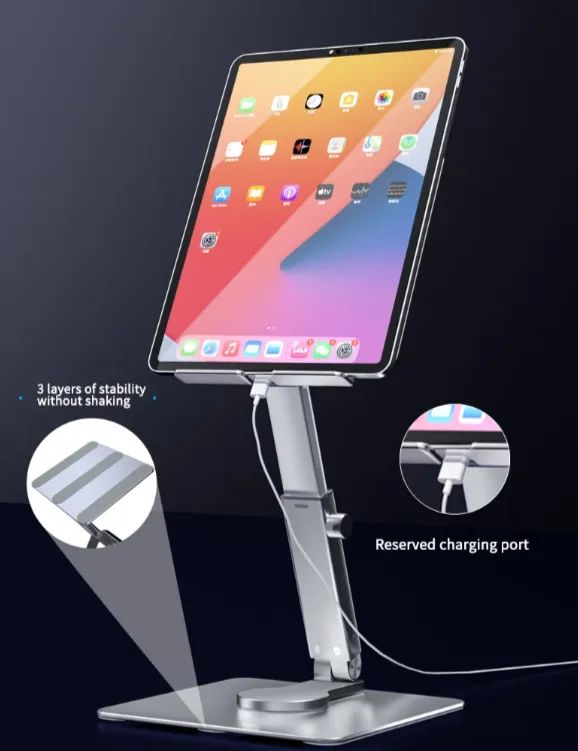 Portable Telescopic Rotary Desktop Folding Tablet Stand 01000920