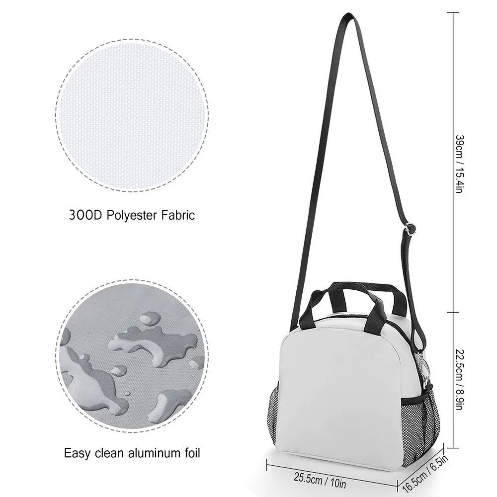 Purple Liquid Insulated Lunch Bag with Handles & Shoulder Strap