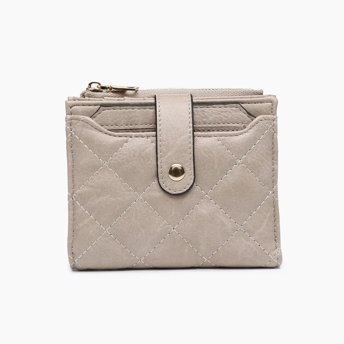 QUILTED ZIP TOP WALLET