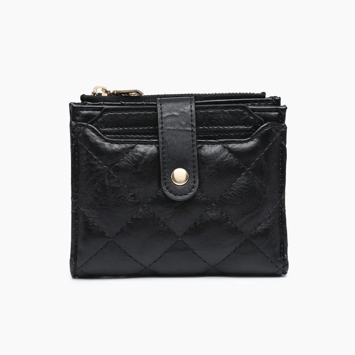 QUILTED ZIP TOP WALLET