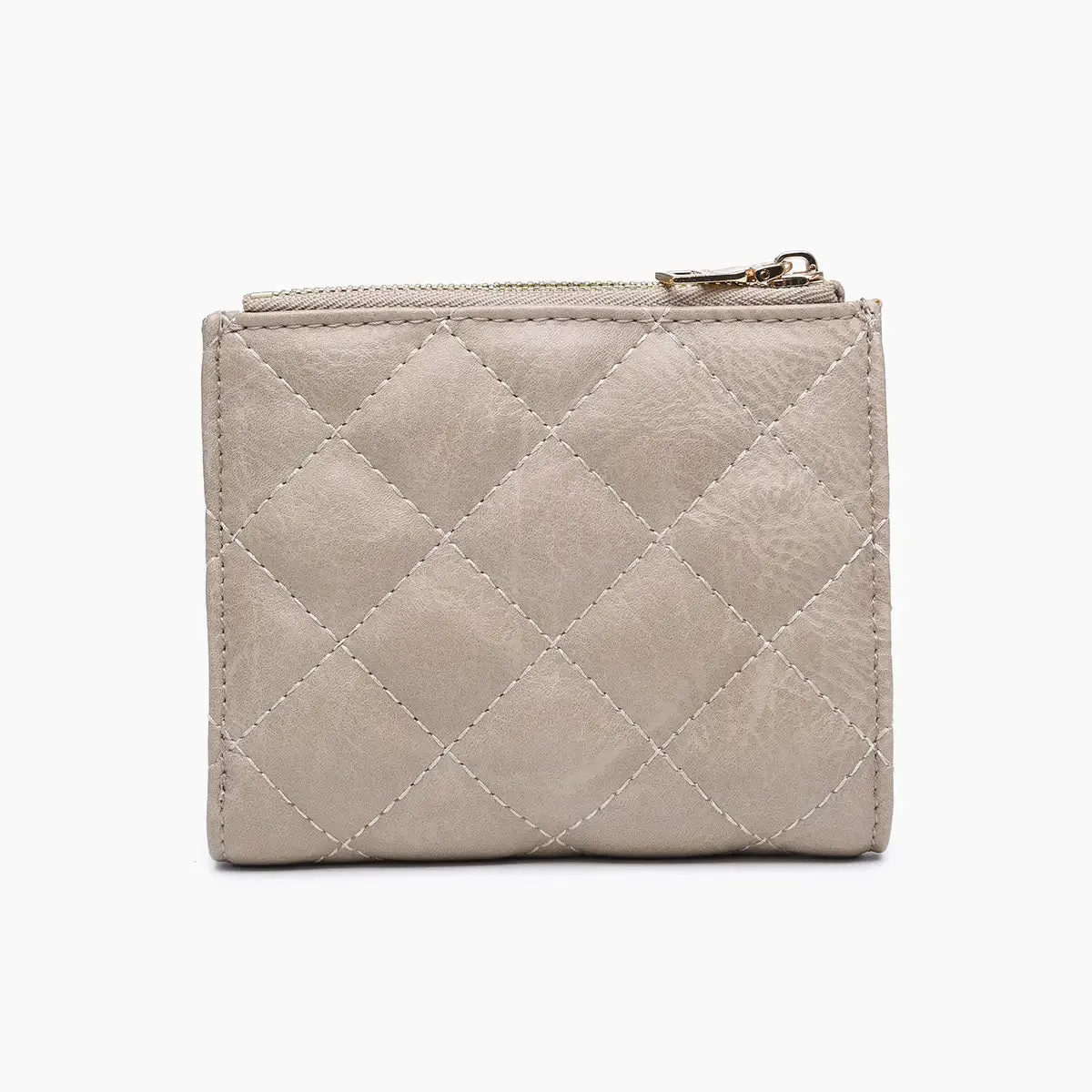 QUILTED ZIP TOP WALLET