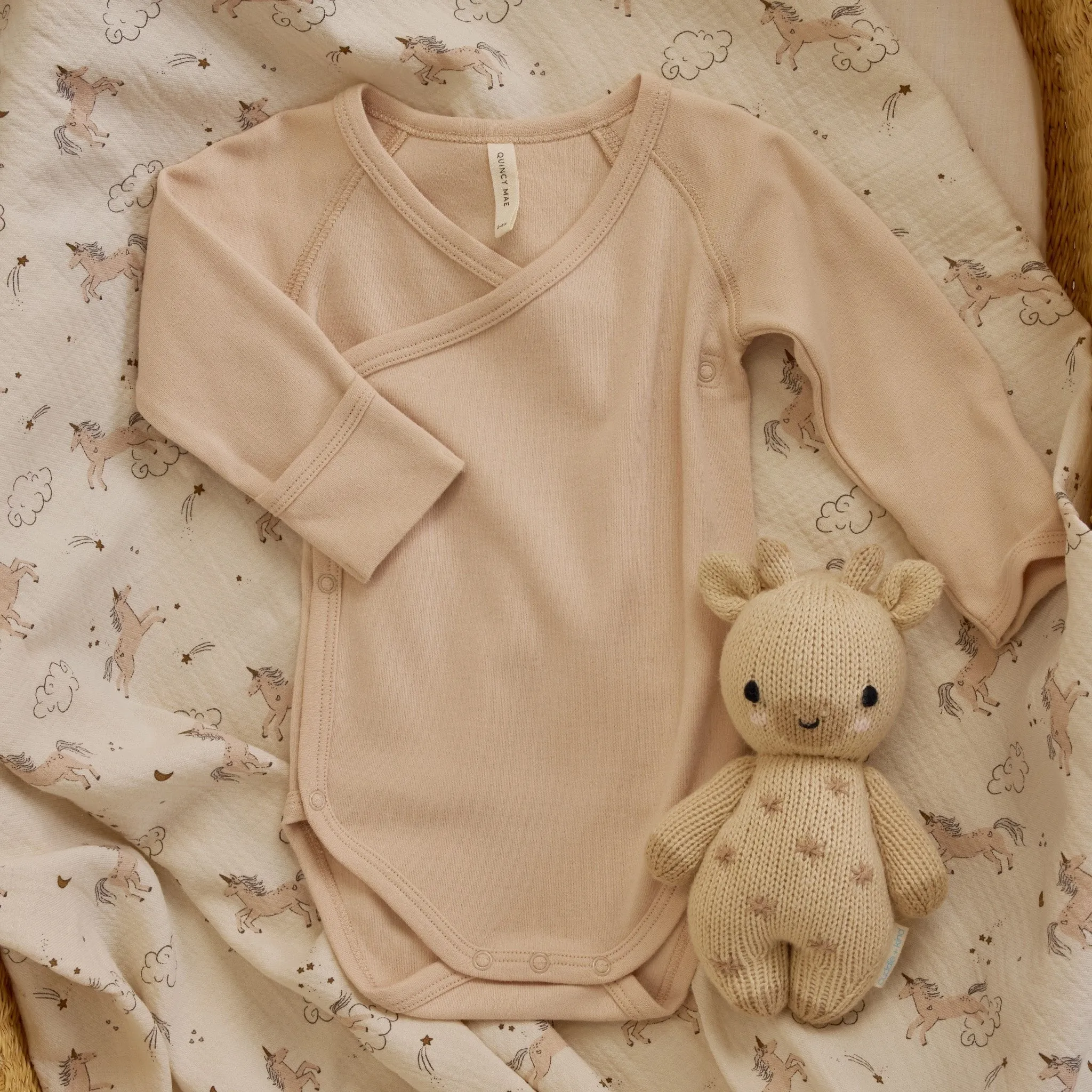 Quincy Mae - Organic Side-Snap Bodysuit - Shell