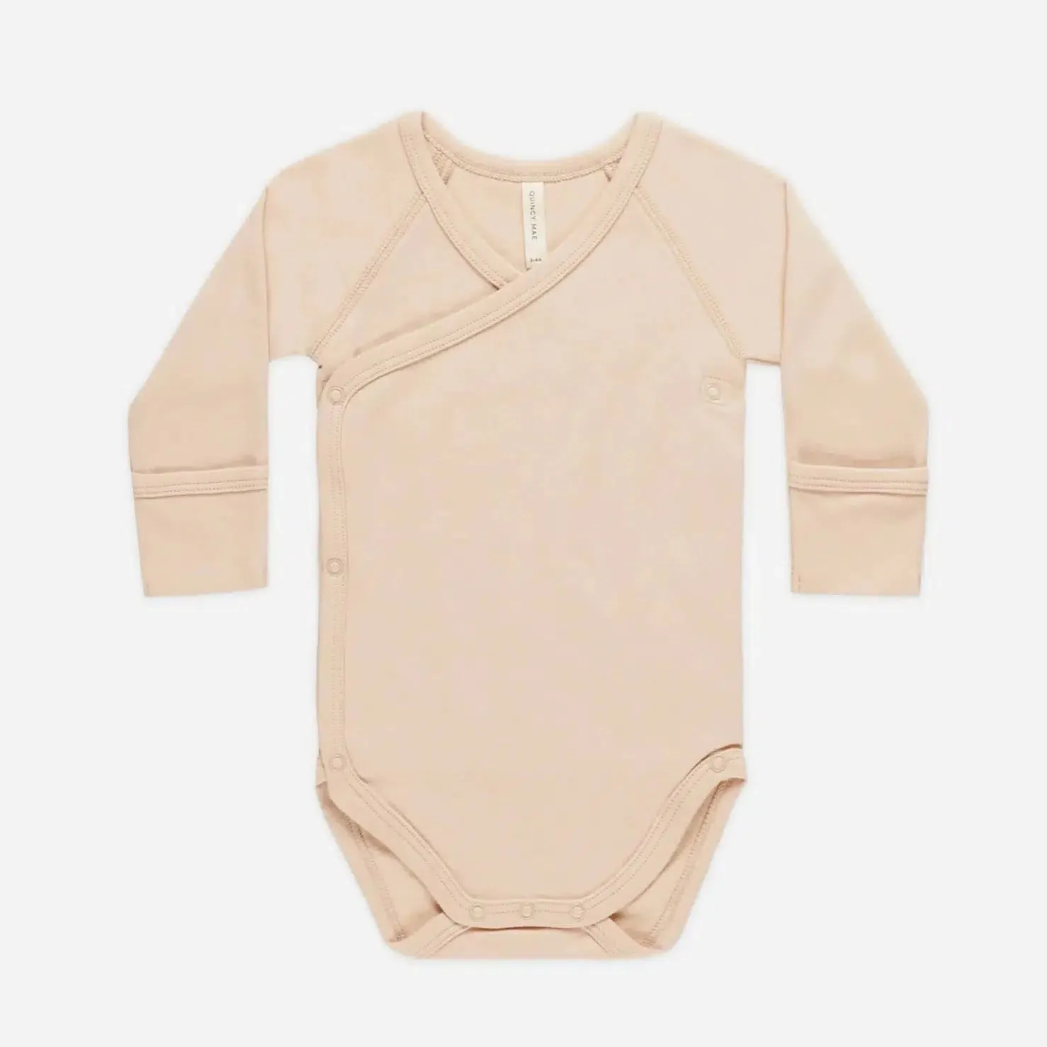 Quincy Mae - Organic Side-Snap Bodysuit - Shell