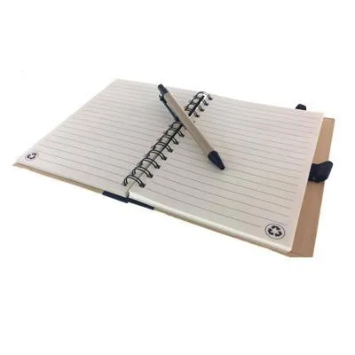 Recycled Notebook with Pen and Elastic Band