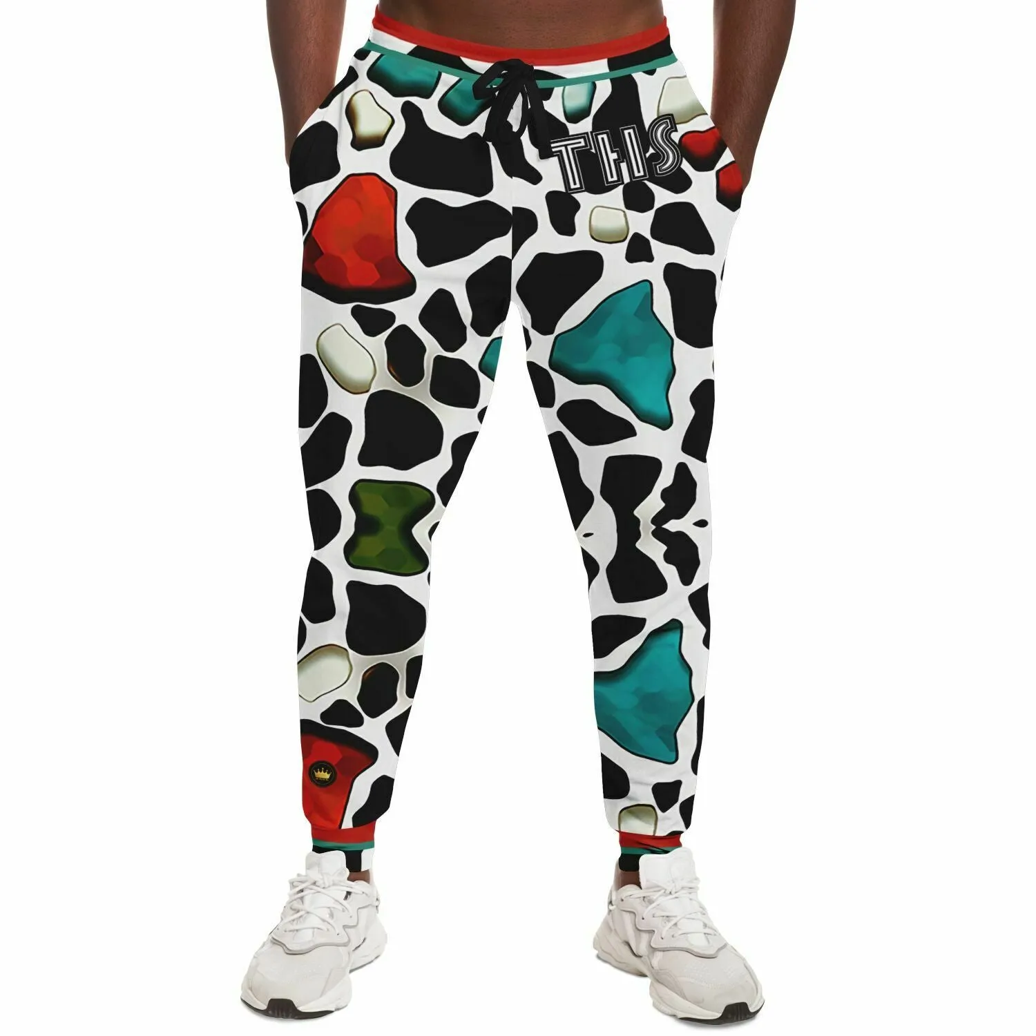 Red Jeweled Cow Eco-Poly Unisex Jogger