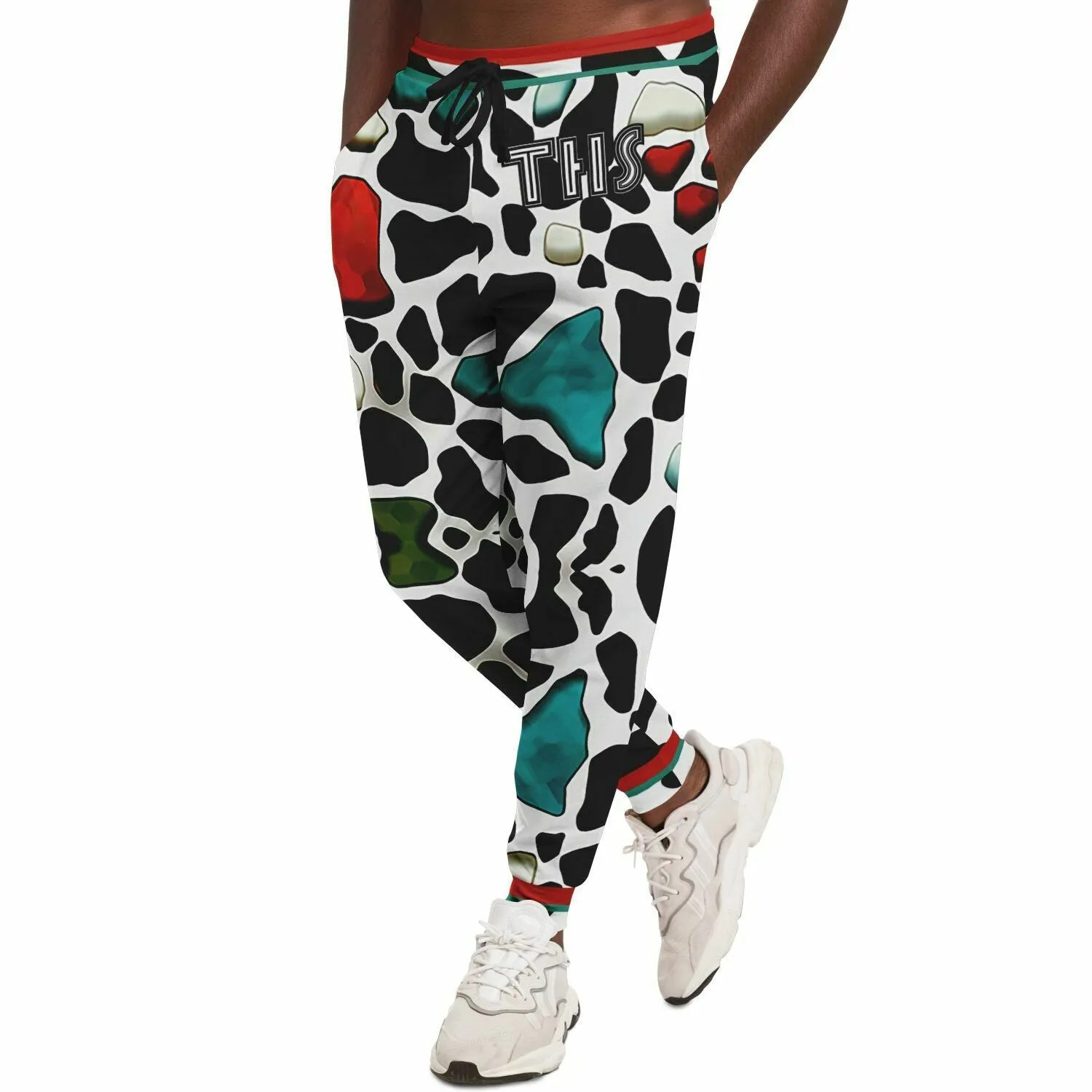 Red Jeweled Cow Eco-Poly Unisex Jogger