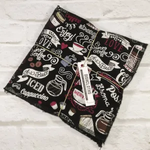 Reusable dishcloth coffee and love