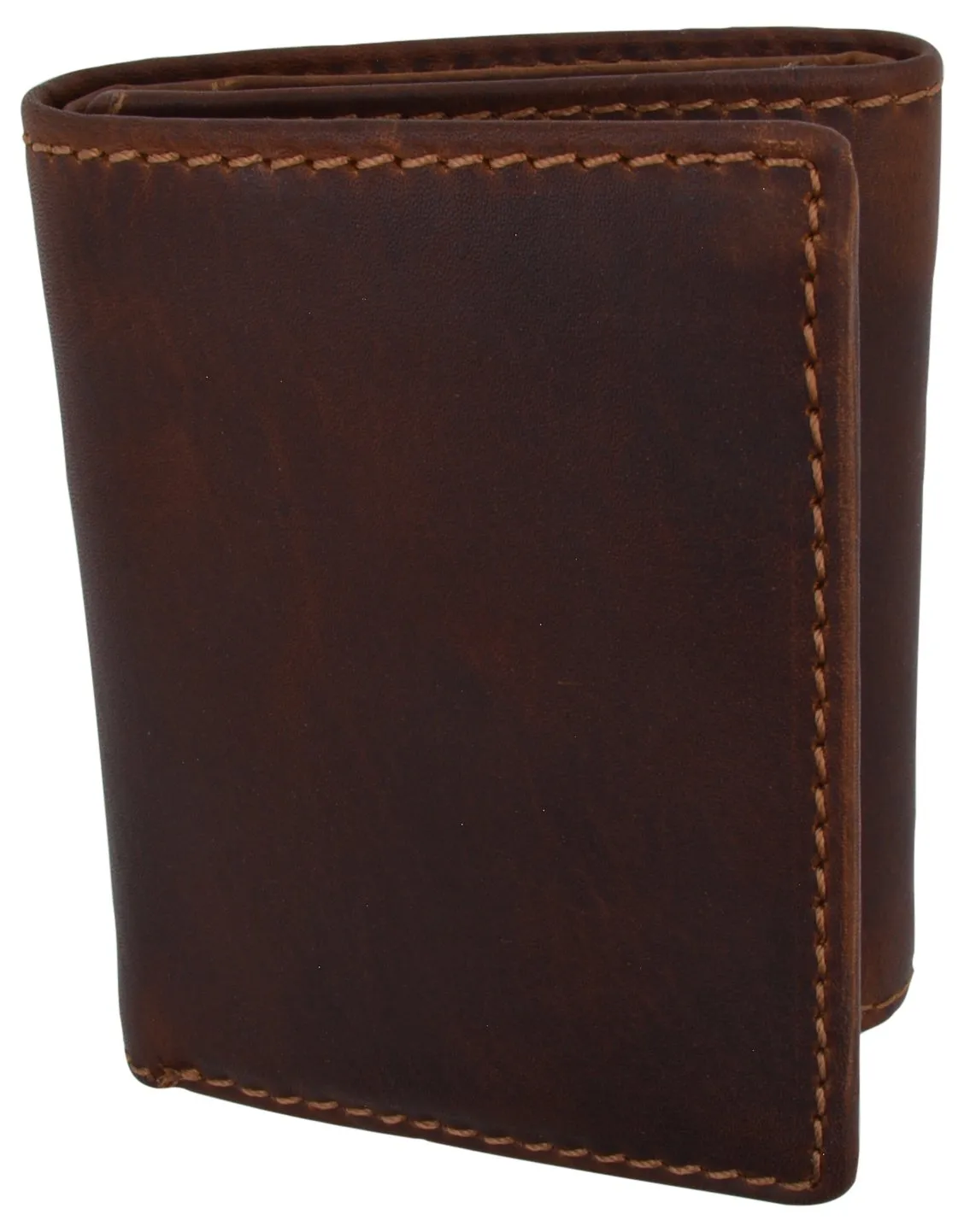 RFID Blocking Cazoro Mens Premium Vintage Leather Trifold Credit Card ID Wallet 611107RHU