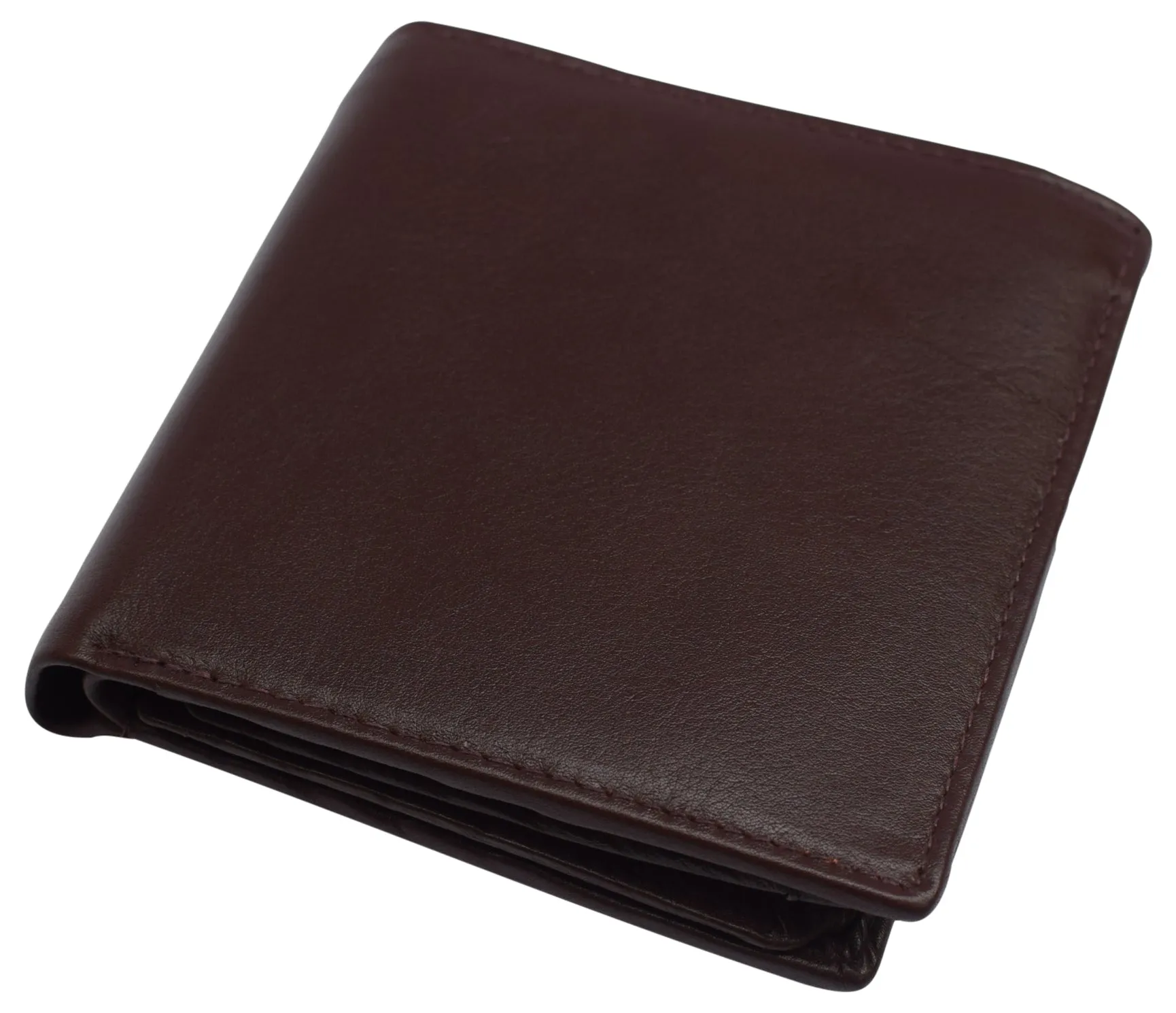 RFID Blocking Hipster Bifold Dual Genuine Leather Men's Wallet 632192