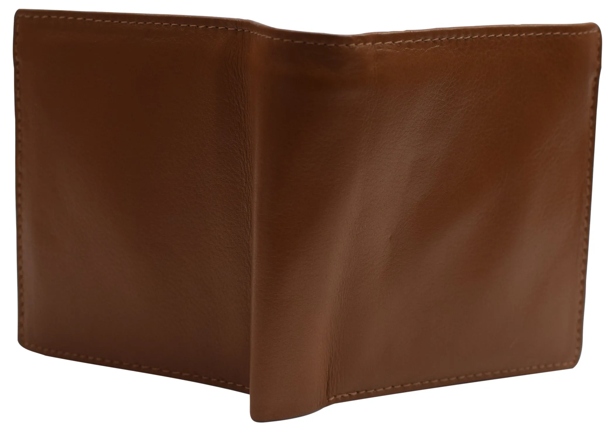 RFID Blocking Hipster Bifold Dual Genuine Leather Men's Wallet 632192