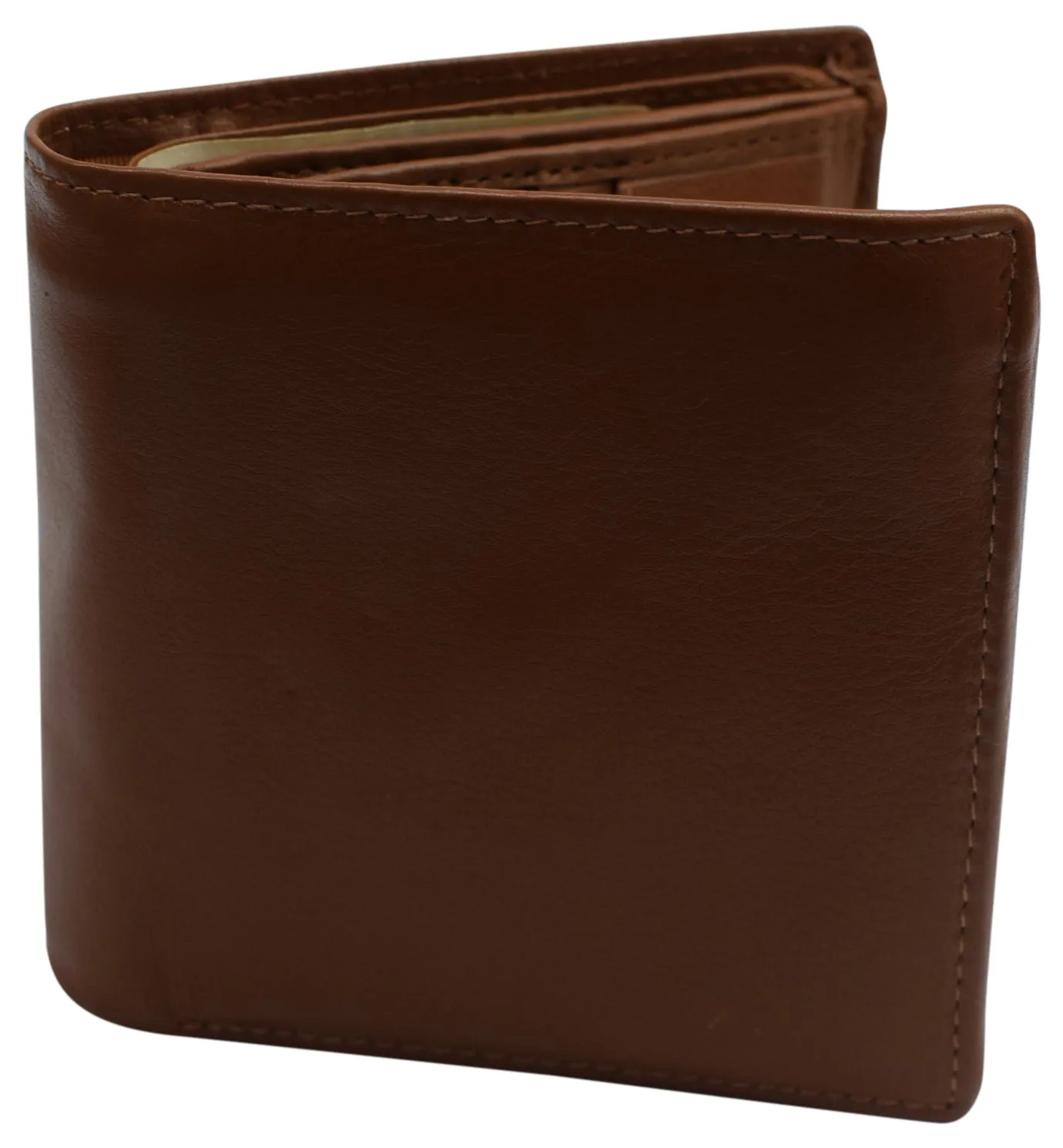 RFID Blocking Hipster Bifold Dual Genuine Leather Men's Wallet 632192