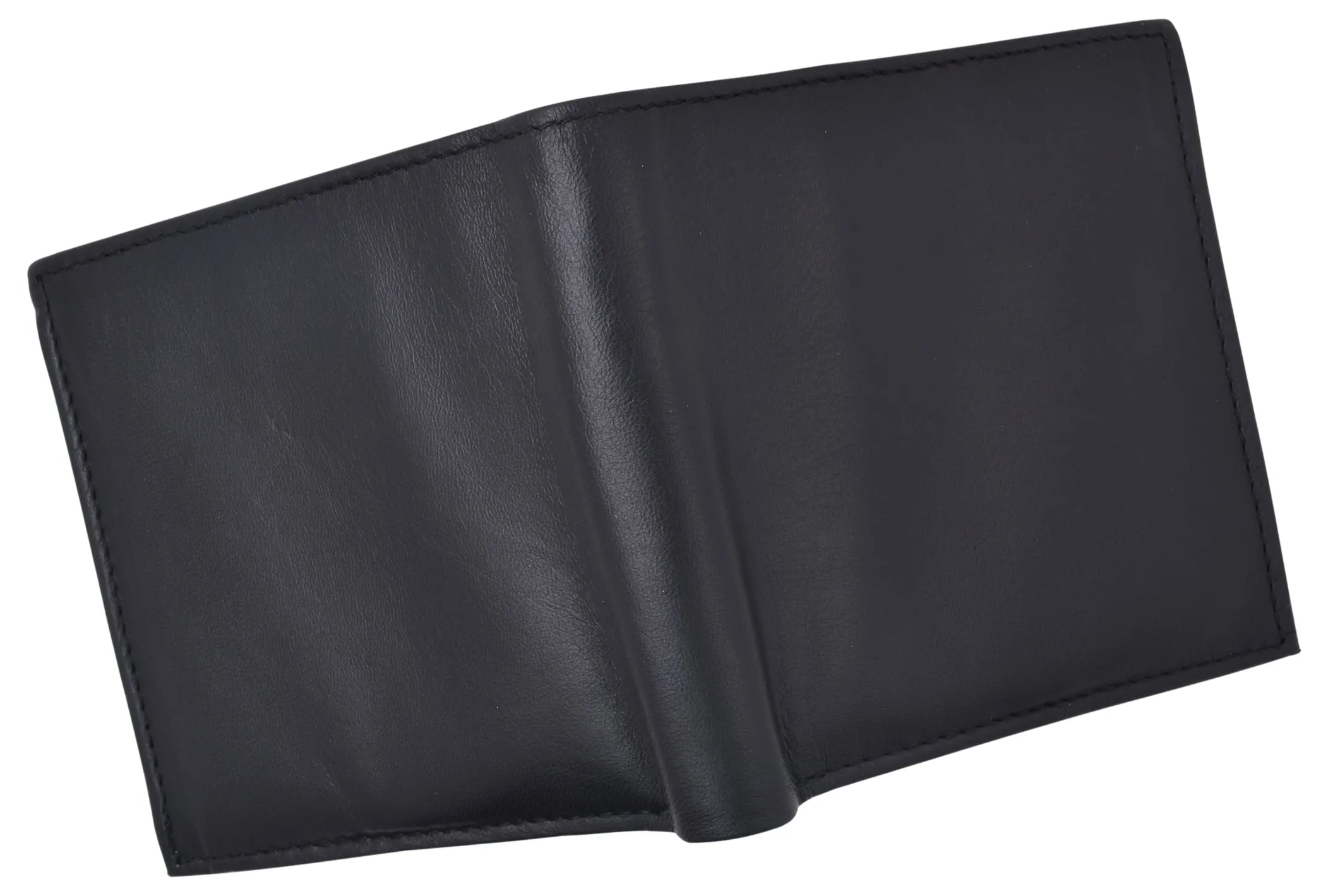 RFID Blocking Hipster Bifold Dual Genuine Leather Men's Wallet 632192