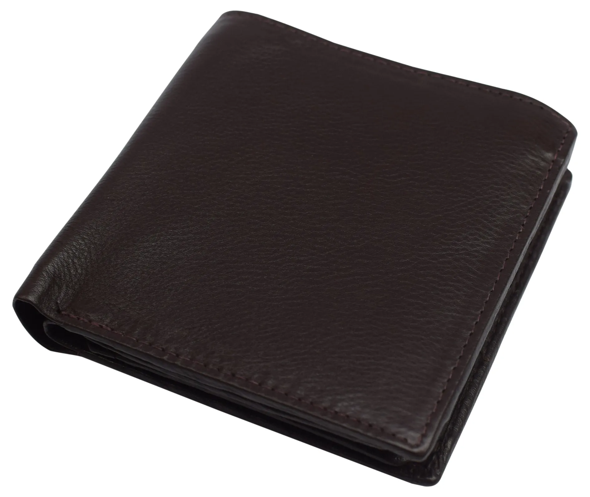 RFID Blocking Hipster Bifold Dual Genuine Leather Men's Wallet 632192