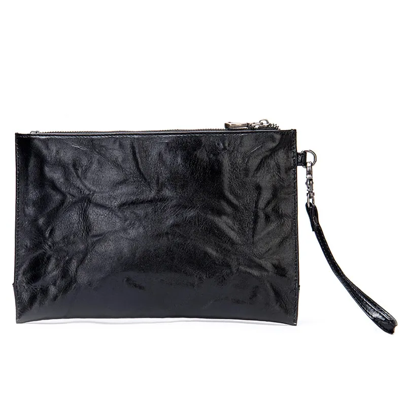 Rough Texture Leather Clutch