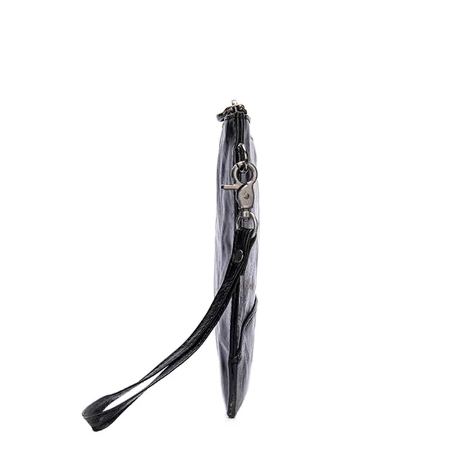 Rough Texture Leather Clutch
