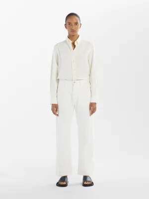 RUTHE DENIM PANT IN OPTIC WHITE