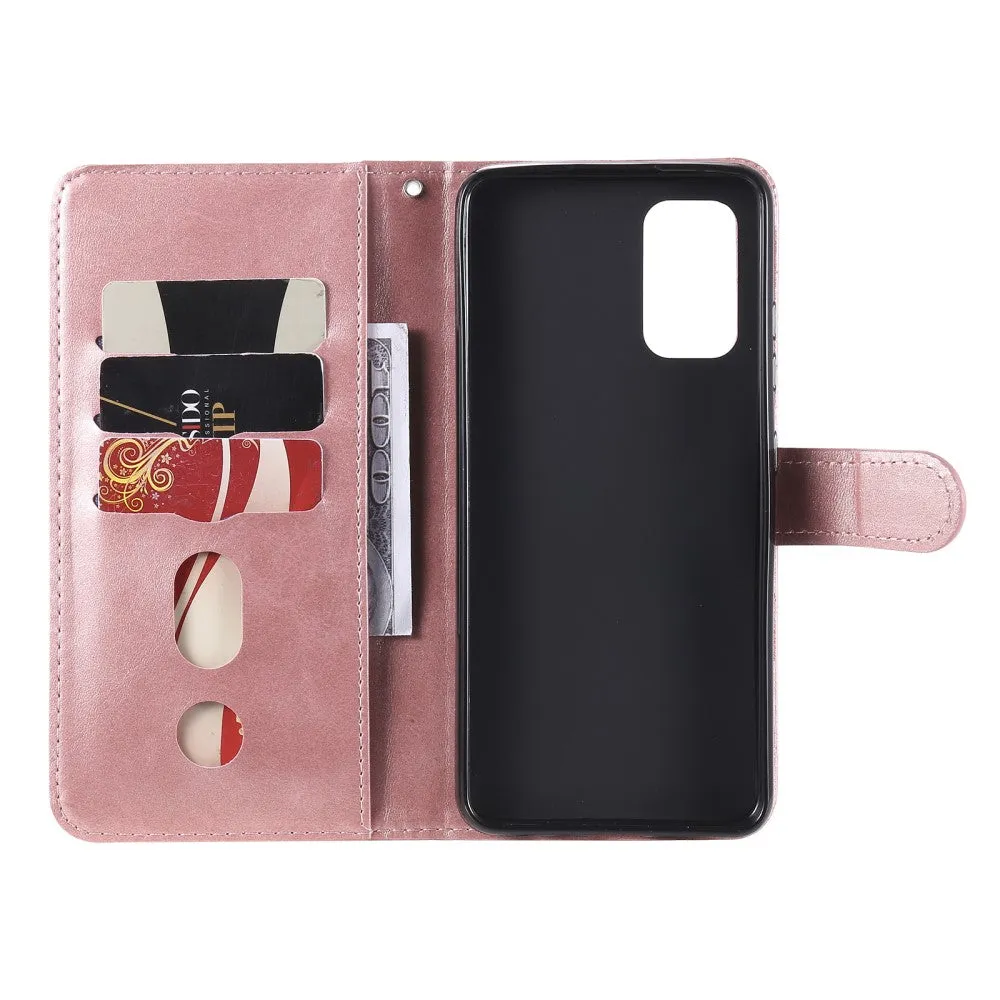 Samsung Galaxy A32 (4G) leather case flip cover with zipper - rose gold