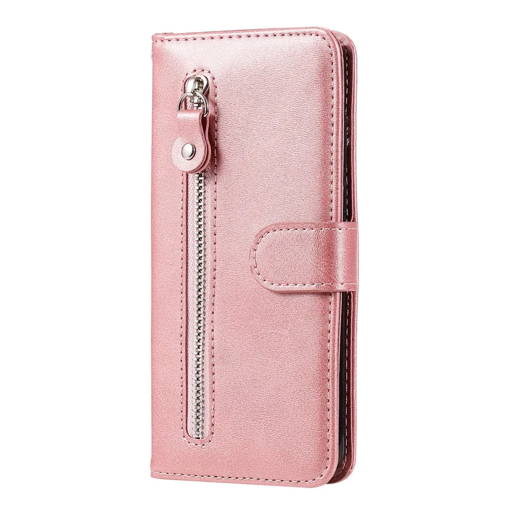 Samsung Galaxy A32 (4G) leather case flip cover with zipper - rose gold