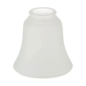 Screw Fixed Frosted Glass Shades Bell Shaped Glass Shade Covers Ceiling Fan Lamp Replacements for Chandelier Wall Sconces